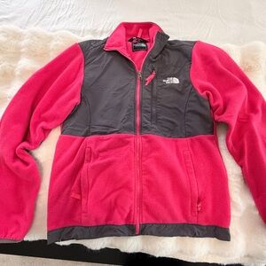 The North Face Woman’s pink and Charcoal Jacket